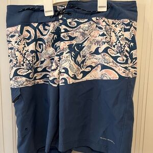Columbia Blue and Pink Board Shorts Swimwear